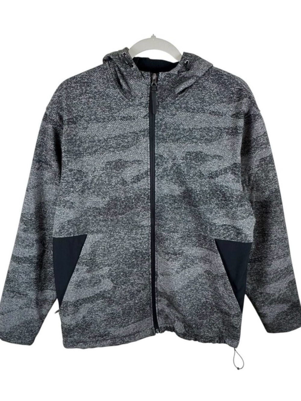 Mountain‎ Club Gray Camo Hooded Fleece Lined Jacket Men's Medium